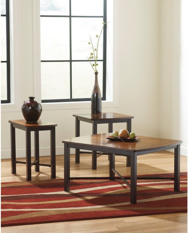Signature Design by Ashley® Fletcher 3 Piece Brown Occasional Table Set 1