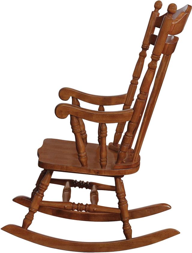 Coaster® Medium Brown Rocking Chair-1