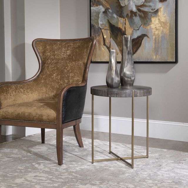 Uttermost® Taja Brushed Brass Accent Table-2