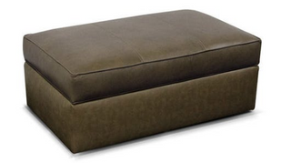England Furniture Lachlan Leather Cocktail Ottoman