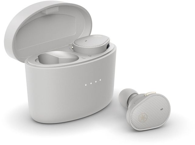Yamaha® TW-E5B Light Gray True Wireless Earbud Headphones 1