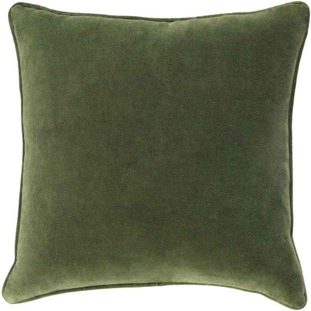 Surya Safflower Grass Green 20"x20" Pillow Shell with Polyester Insert-0