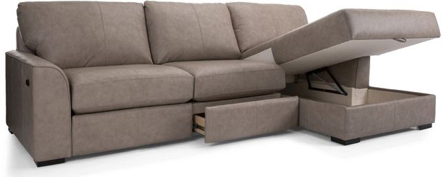 Decor-Rest® Furniture LTD 3786 2-Piece Beige Leather Power Reclining Sectional 3