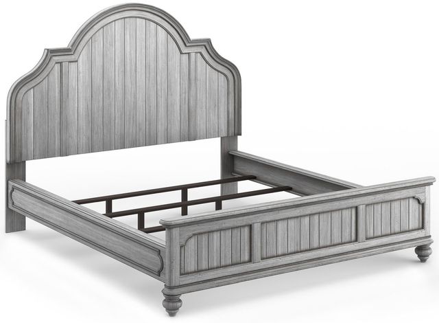 Flexsteel® Plymouth® Distressed Graywash King Bed 1
