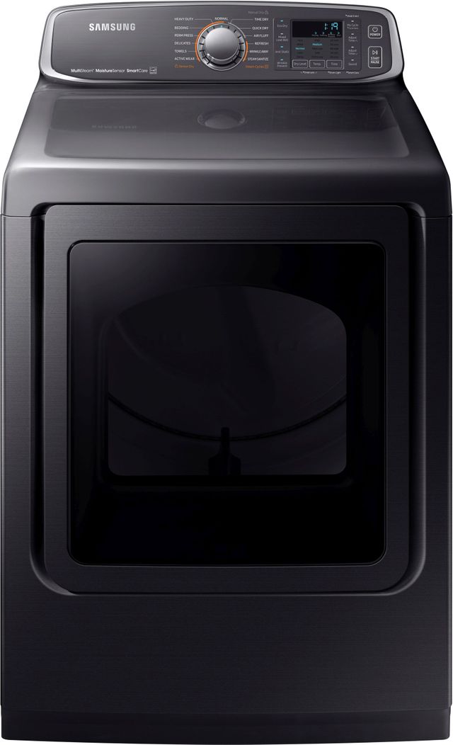 Samsung Front Load Electric Dryer-Fingerprint Resistant Black Stainless Steel 0