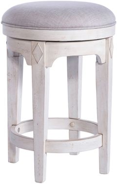 Liberty Willow Cottage Macaroon White Console Swivel Stool