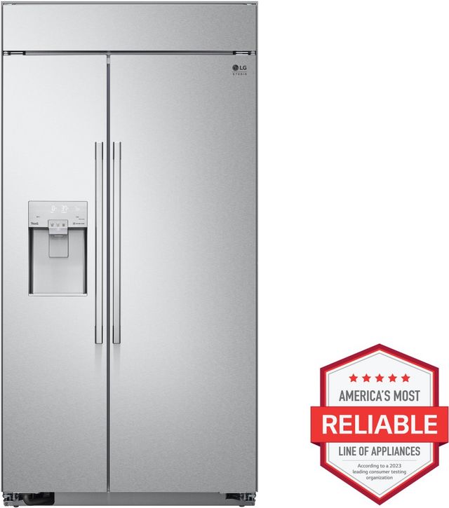 LG Studio 25.6 Cu. Ft. Stainless Steel Counter Depth Side By Side Refrigerator-1