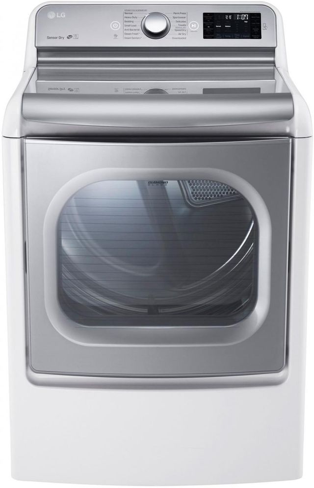 LG Front Load Electric Dryer - White 0
