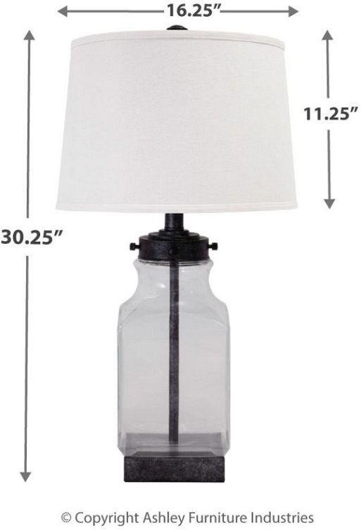 Signature Design by Ashley® Sharolyn Transparent/Silver Finish Table Lamp 3