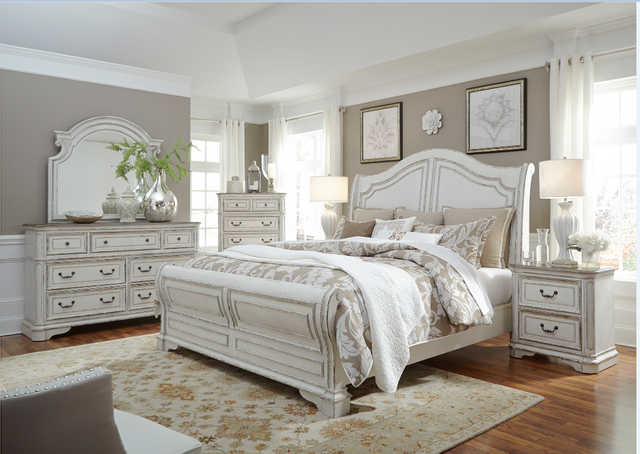 Liberty Magnolia Manor Bedroom King Sleigh, Dresser, Mirror, Chest and Night Stand Collection 0
