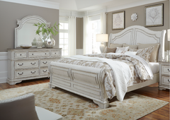 Liberty Magnolia Manor Bedroom Queen Sleigh Bed, Dresser and Mirror Collection