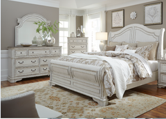 Liberty Magnolia Manor Bedroom Queen Sleigh Bed, Dresser, Mirror and Chest Collection