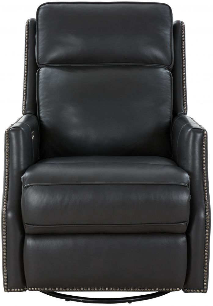 Barcalounger leather power discount swivel glider recliner