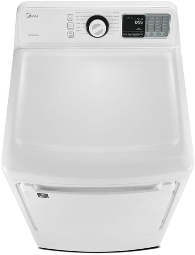Midea® 4.5 Cu. Ft. Top Load Washer & 7.5 Cu. Ft. Gas Dryer White Laundry Pair 11
