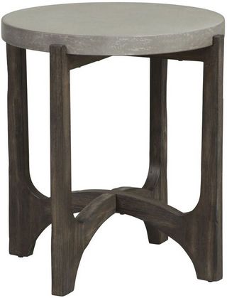 Liberty Cascade Wire Brush Rustic Brown End Table