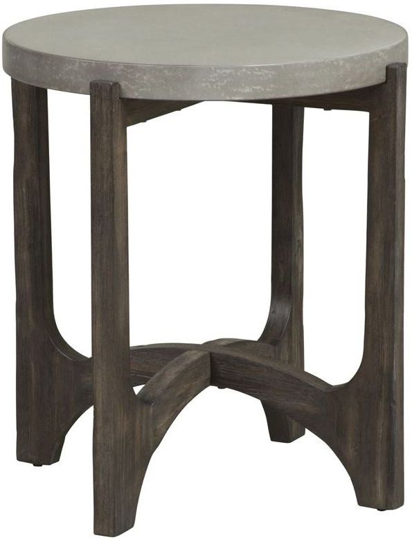 Liberty Cascade Wire Brush Rustic Brown End Table-0