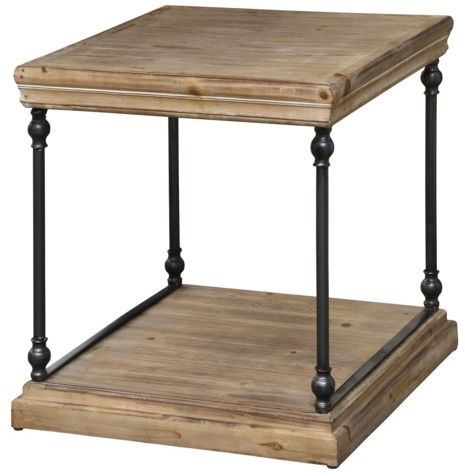 Crestview Collection La Salle Metal and Wood End Table-0