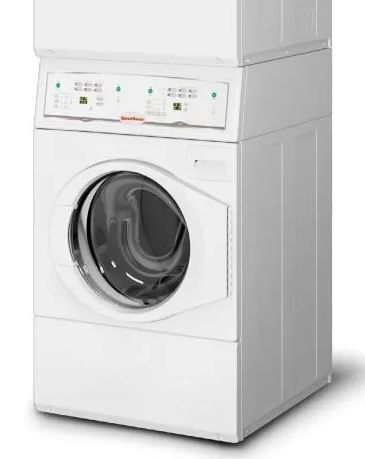 Speed Queen® Commercial 3.42 Cu. Ft. Washer, 7.0 Cu. Ft. Dryer White Stack Laundry-1