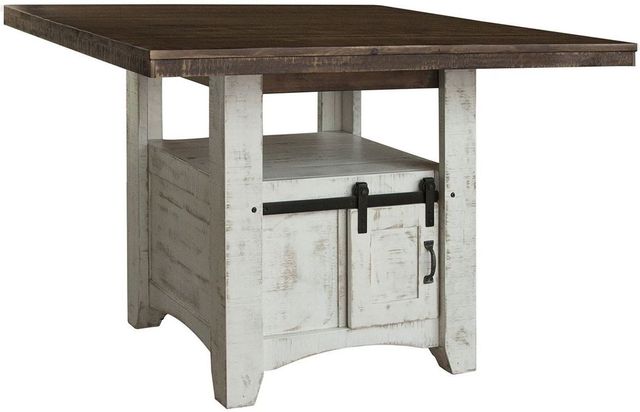International Furniture Direct Pueblo White Counter Table