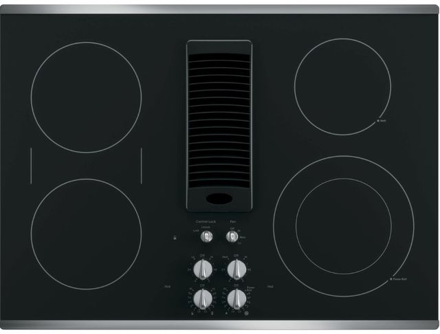 GE Profile™ 30" Stainless Steel Electric Cooktop-0