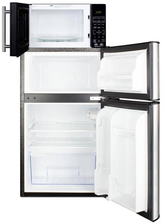 Summit® 3.2 Cu. Ft. Stainless Steel Compact Refrigerator with Microwave-1