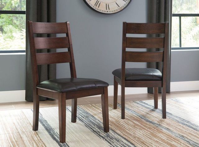 Signature Design by Ashley® Larchmont Dark Brown Dining Upholstered Side Chair 1