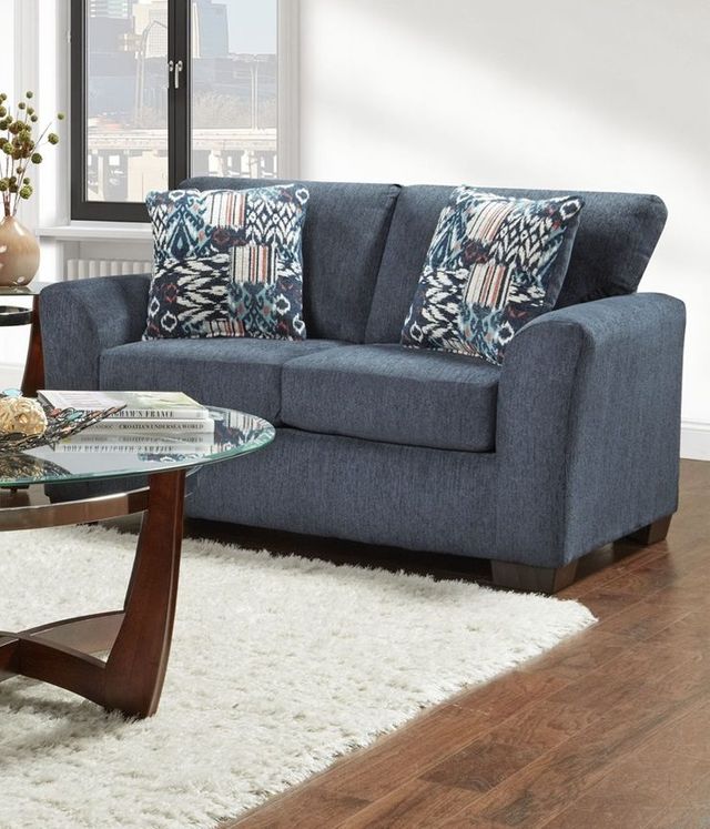 Affordable Furniture Allure Navy Loveseat-0