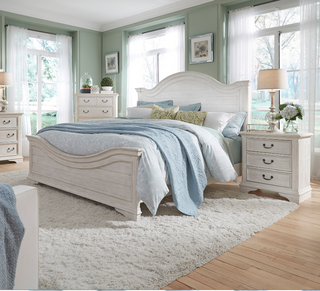 Liberty Furniture Bayside Bedroom King Panel Bed, Dresser and Mirror Collection
