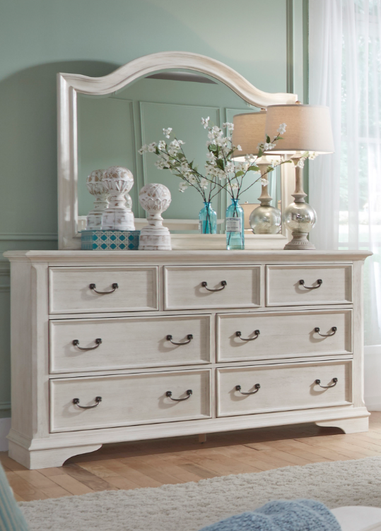Liberty Furniture Bayside Bedroom King Panel Bed, Dresser, Mirror and Chest Collection-1