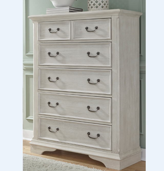 Liberty Furniture Bayside Bedroom King Panel Bed, Dresser, Mirror and Chest Collection 2
