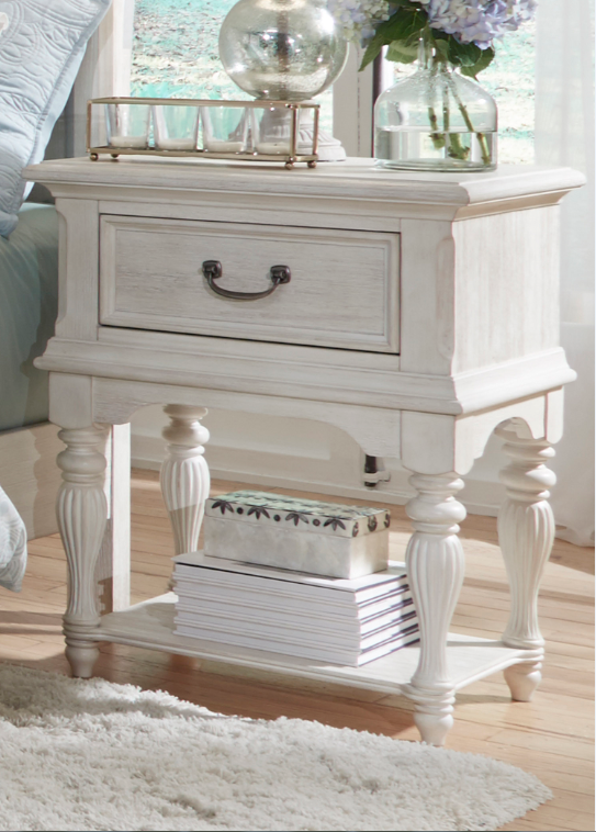 Liberty Furniture Bayside Antique White Nightstand 6