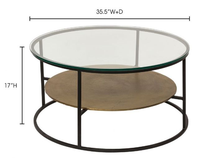 Moe's Home Collections Callie Bronze Coffee Table 1
