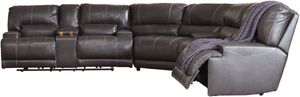 Signature Design by Ashley® McCaskill 3-Piece Gray Reclining Sofa and Loveseat Sectional