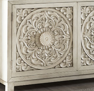 Liberty Furniture Sundance Antique Linen Finish 2 Door Accent Cabinet-1