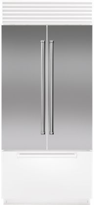 Sub-Zero® Classic 36" Stainless Steel French Door Flush Inset Door Panel with Pro Handle-1
