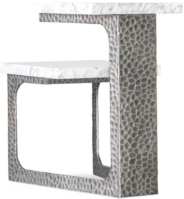 Hooker® Furniture Melange Georgie Sliver/White Side Table-1