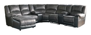 Signature Design by Ashley® Nantahala Slate 7-Piece Reclining Sectional with Chaise