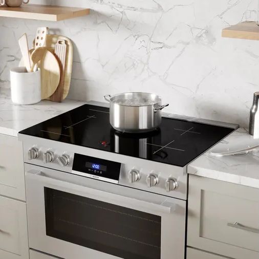 Induction cooktop clearance range