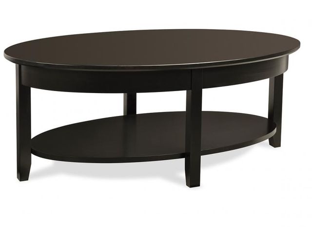 Handstone Demilune Elliptical Oval Coffee Table