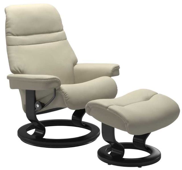 Stressless® by Ekornes® Sunrise Medium Reclining Classic Chair with Footstool Set