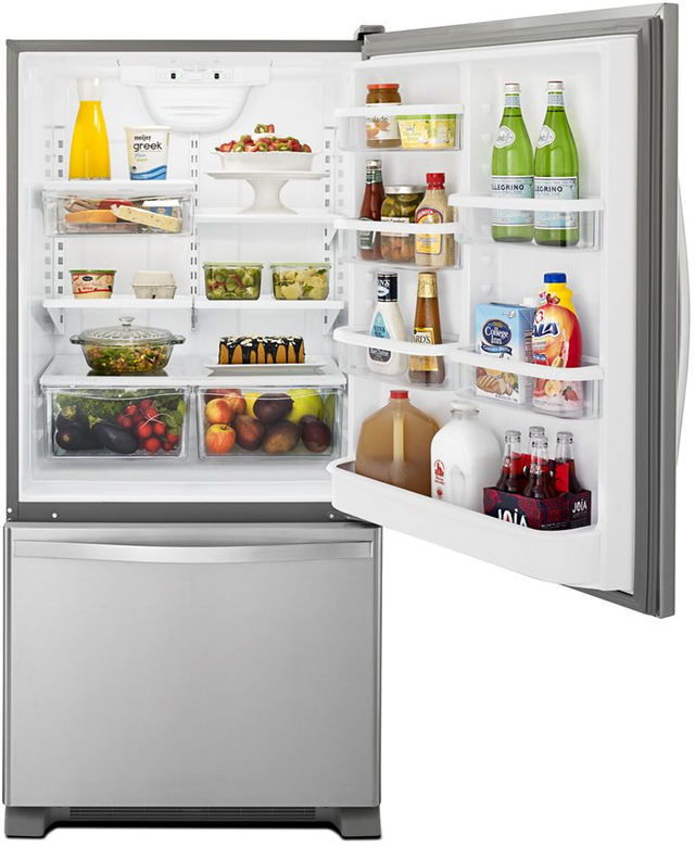 Whirlpool® 19.0 Cu. Ft. Bottom Freezer Refrigerator-Stainless Steel-1