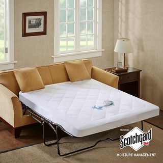 Olliix by Sleep Philosophy White Queen Holden Waterproof Sofa Bed Mattress Protection Pad