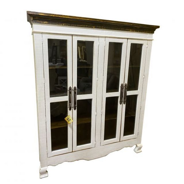 MDR Rustic 7 ' China Cabinet in Weathered White