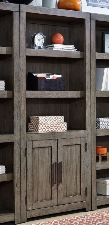 Aspenhome® Modern Loft Greystone Bookcase Wall-3