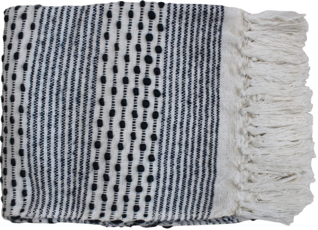 Moe's Home Collections Harrison Grey Blue Throw 0