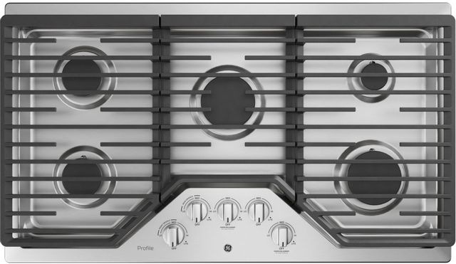 GE Profile™ 36" Stainless Steel Built-In Gas Cooktop-0