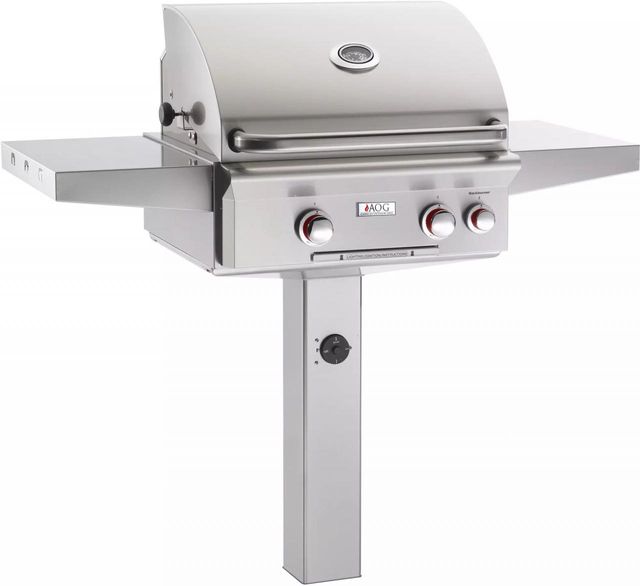 American Outdoor Grill T Series 24" In Ground Post Grill-Stainless Steel-0