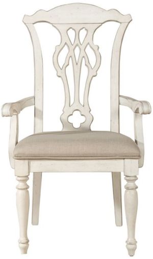 Liberty Furniture Abbey Road White Splat Back Arm Chair - Set of 2