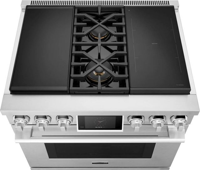 Signature Kitchen Suite 36" Stainless Steel Pro Style Dual Fuel Range 4