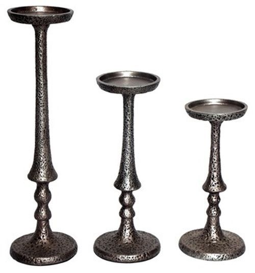 Signature Design by Ashley® Eravell 3-Piece Pewter Candle Holder Set-0